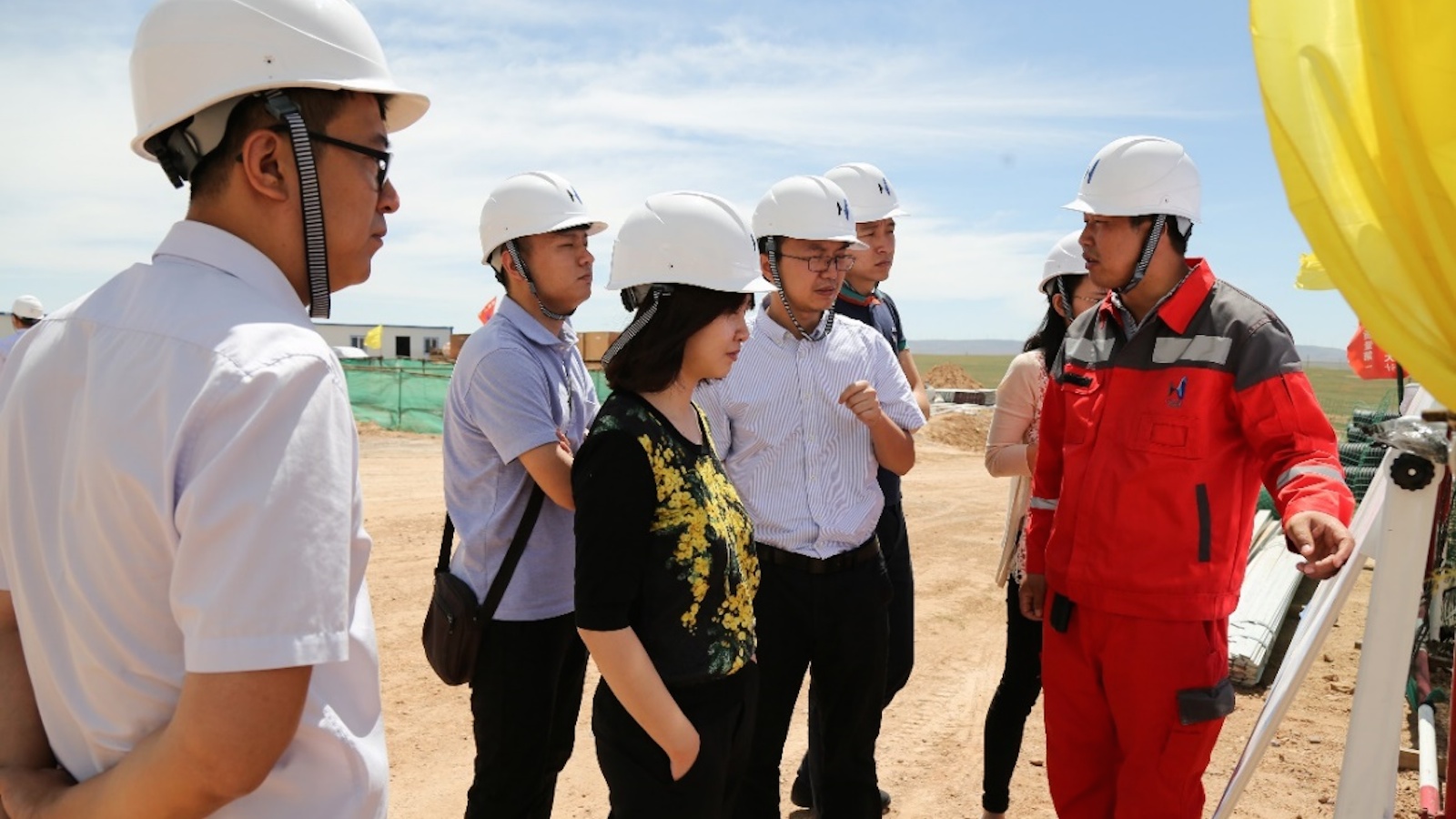 Research team from China Development Bank Ningxia Branch of Customer to Hanas  Yanchi wind power project